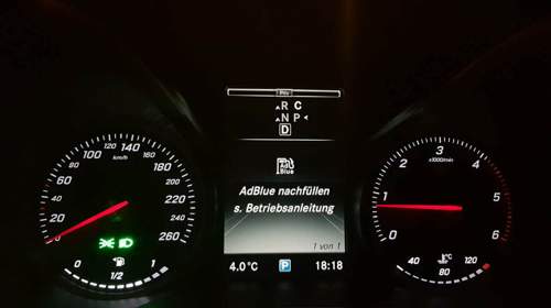 AdBlue Warnmeldung