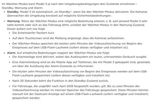 Wächtermodus-Stufen