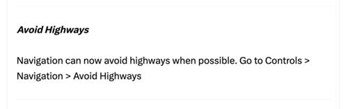 Avoid Highways