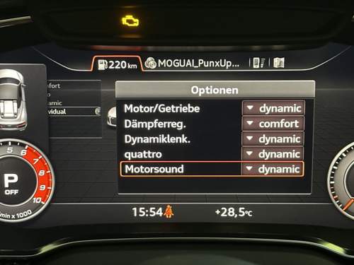 Motorsound Einstellung R8