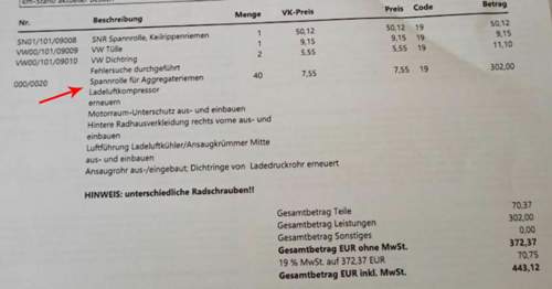 Vorgang 3: Austausch Spannrolle