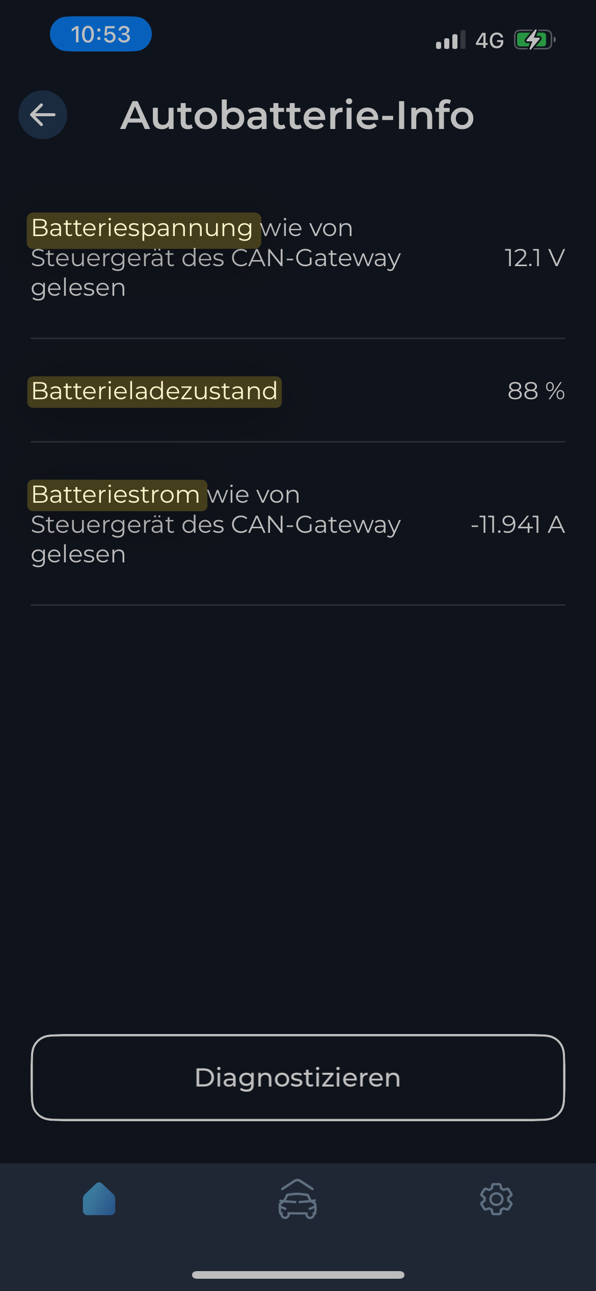 Spannungsschwankungen beim Beschleunigen und Ausrollen