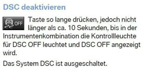 Dsc-deaktivieren