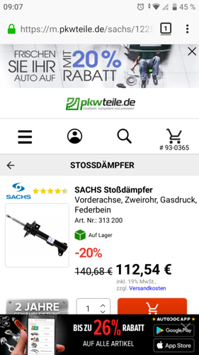 Stoßdämpfer sachs