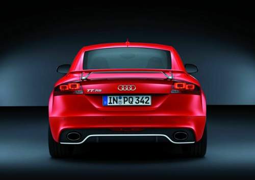 Heckansicht des TT RS plus
