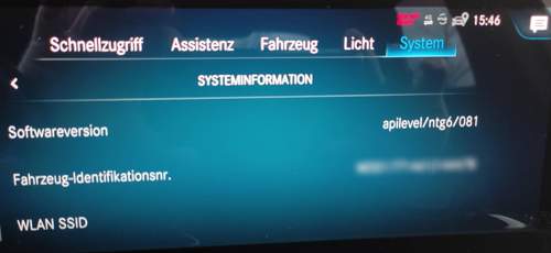Einstellungen System Softwareversion