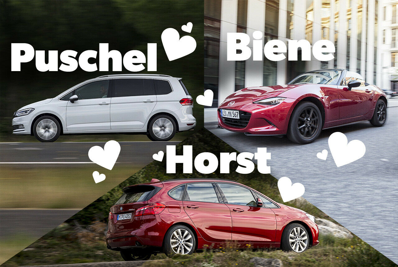 Hochemotional. Und doch folgen Kosenamen bei Autos einer gewissen Logik, wie eine Studie im Auftrag von mobile.de zeigt. Ein Van ist eher ein Puschel, eine Offener eher eine Biene. Und BMW der Spitzenreiter bei den Kosenamen