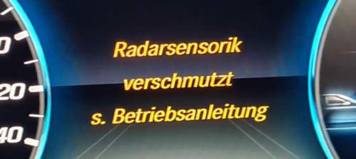 Radarsensor verschmutzt