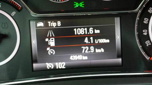 Verbrauch über 1081 km