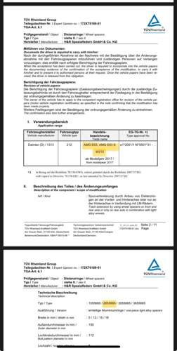 Gutachten H&R 2655665 E63/s