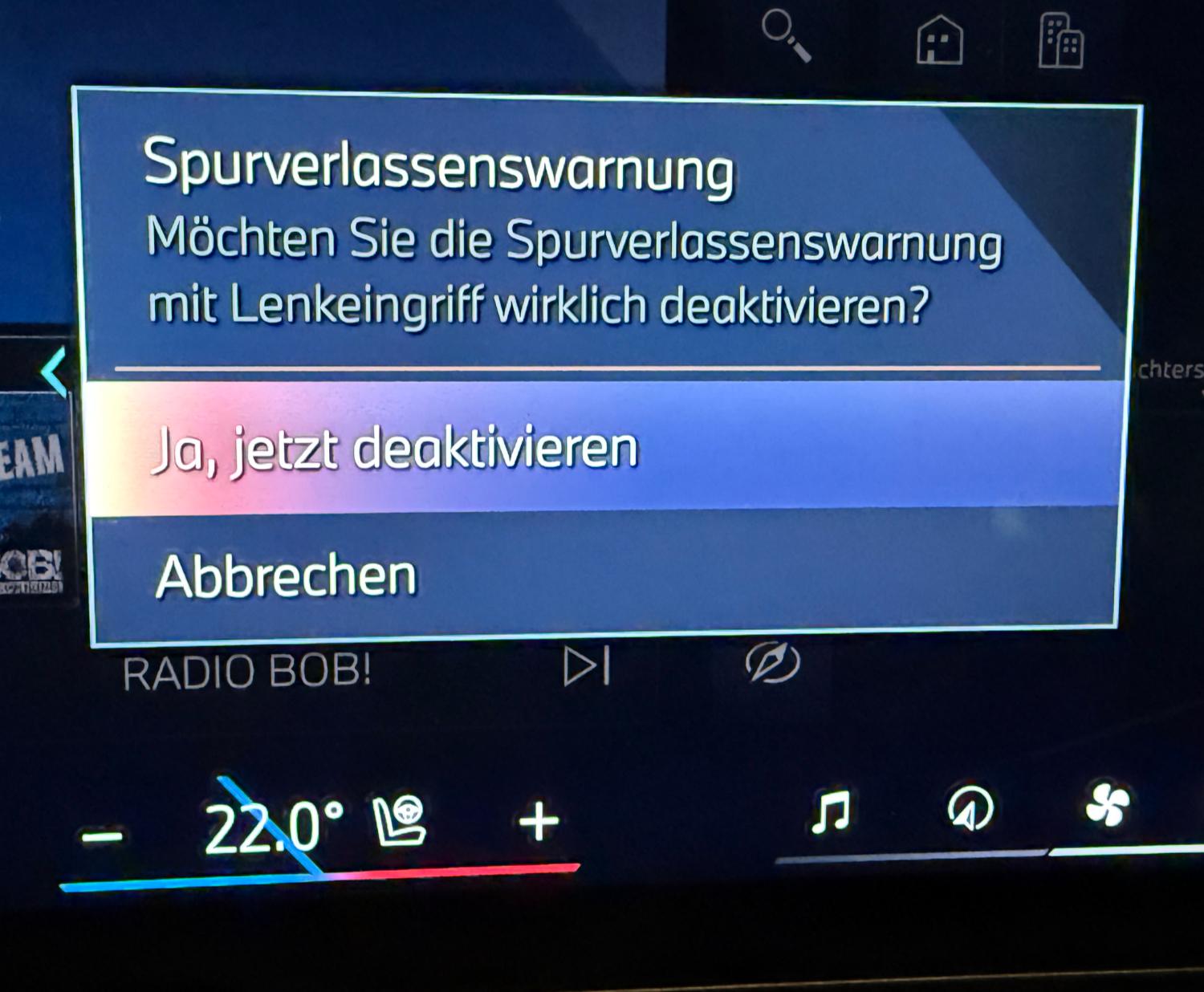 Spurverlasswarnung