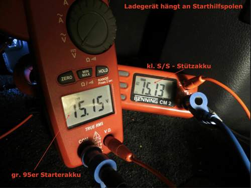 Ladegerät angehängt