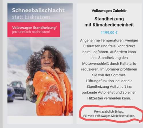 Anzeige VW