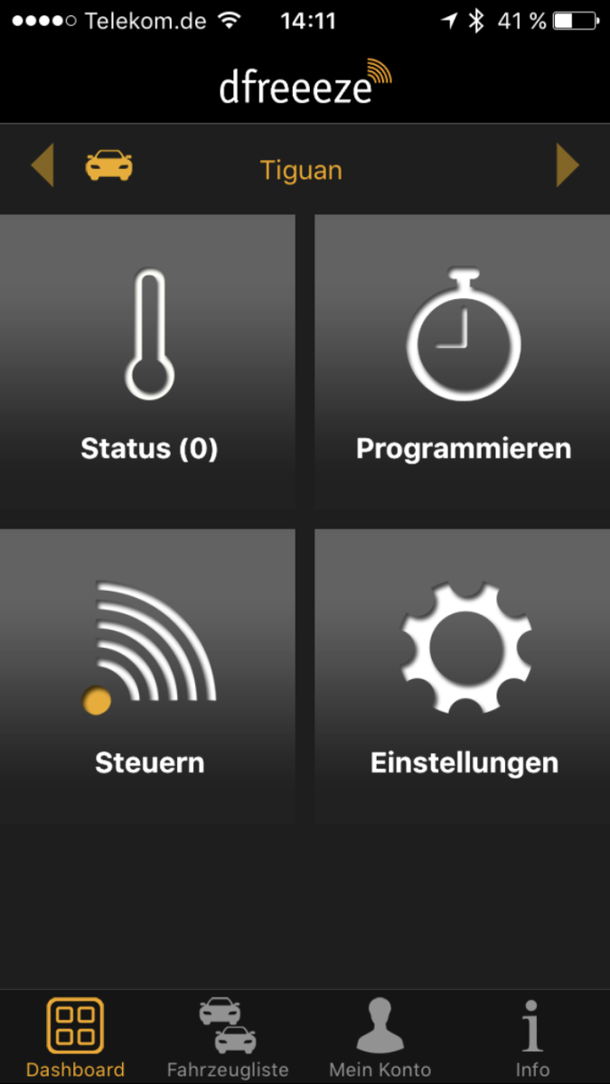 Standheizung per APP starten