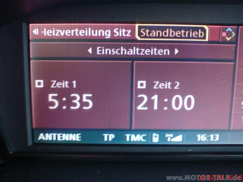 Direktbetrieb im Menü / Einschaltzeiten