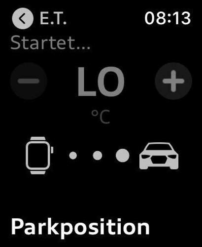 Apple Watch stellt sich auf LO