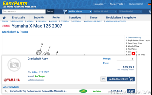 Kurbelwelle-xmax125