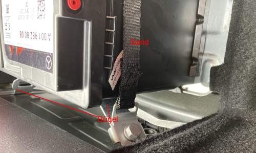 Fixation Starterbatterie