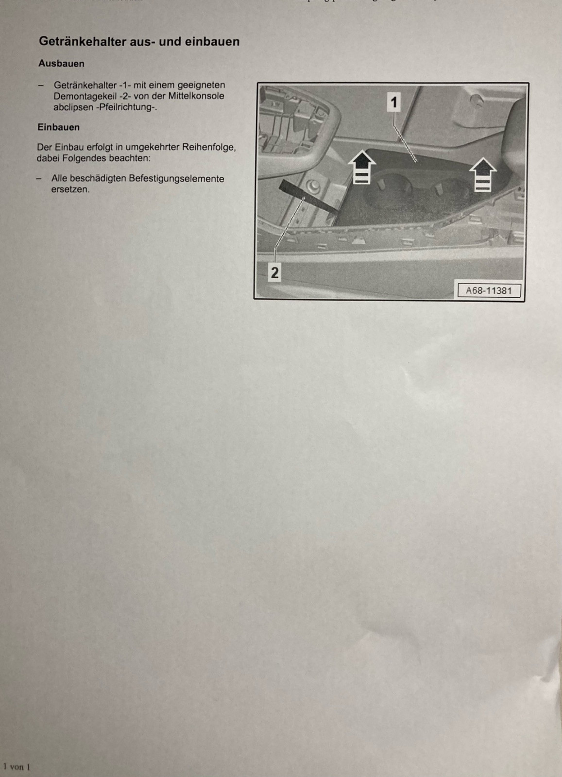 Starterknopf Q4 tauschen