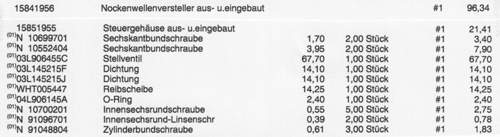Ventil für Nockenwellenversteller