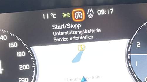 FehlermeldungUnterstützungsbatterie