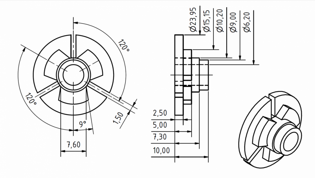 Staudruck- / Umluftklappe Stellmotor (V71) Zahnrad Defekt