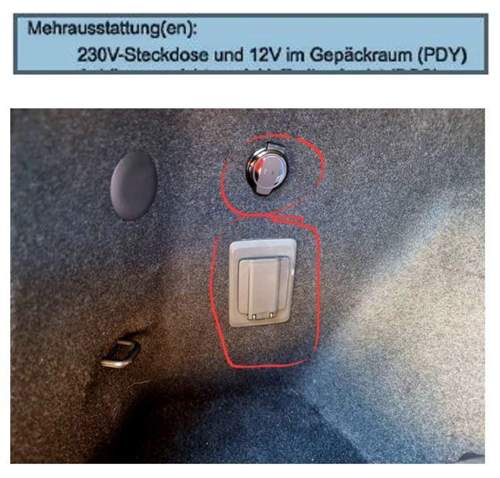 12 & 220V Kofferraum