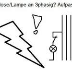 Logo Steckdose oder Lampe an 3phasiges Kabel? Aufpassen!