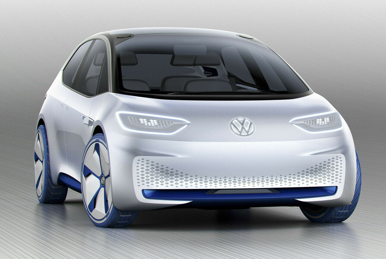 Auf dem Pariser Autosalon zeigte VW den I.D.-Concept: Ebenfalls Kompaktklasse und Elektro. Aber wenig Ähnlichkeit zum Gen.E