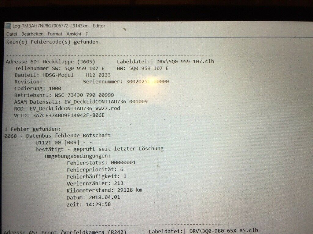 Steuergerät Heckklappe