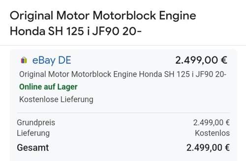 Neuer Motor Honda SH125 2020-2024