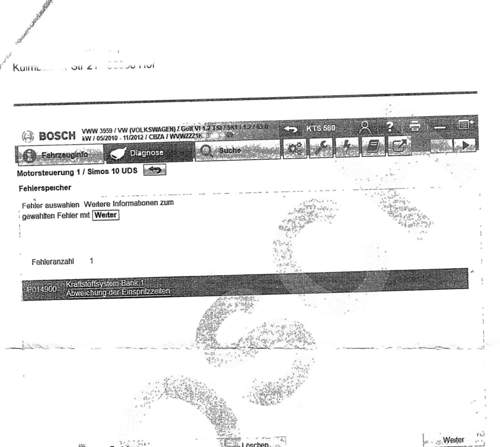 Fehlercode P014900