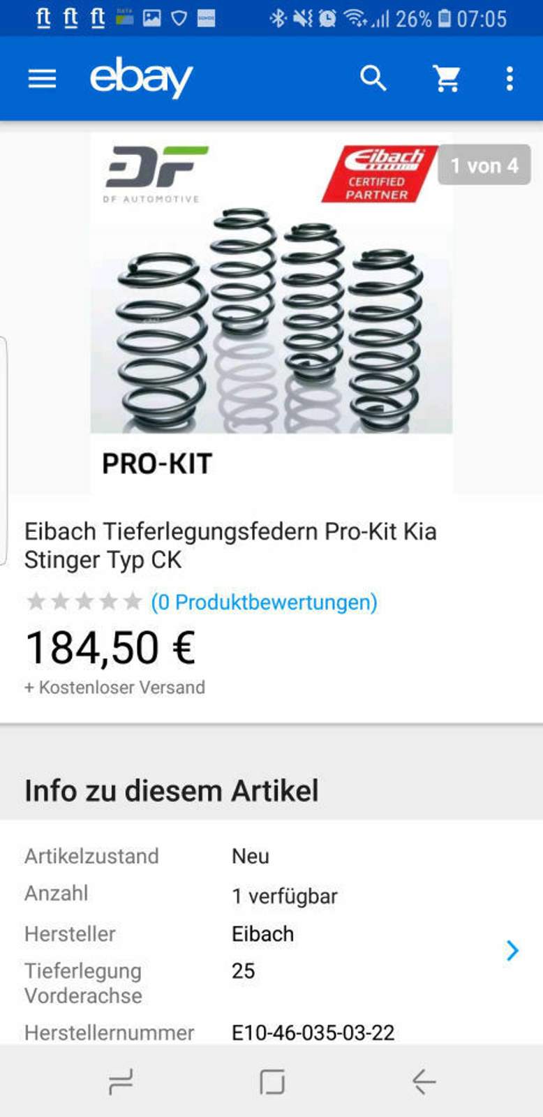 Eibach Pro-Kit Tieferlegungsfedern – Für Mercedes SLK (R172) – Tieferlegung VA 25-30mm / HA 25mm