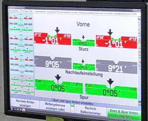 Spureinstellen S213, Sturzeinstellen zu