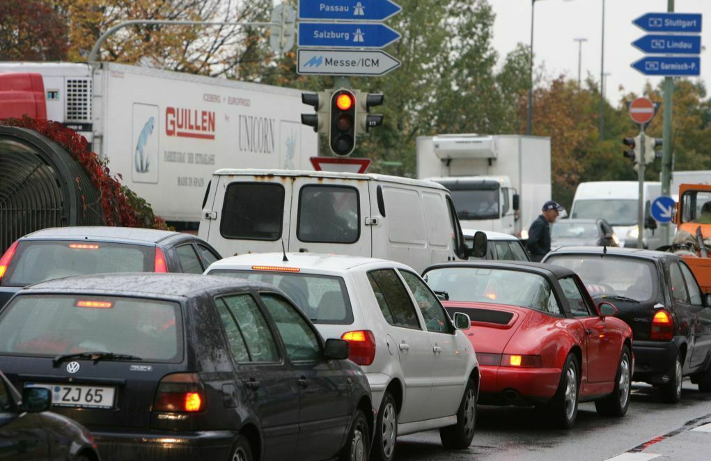 Stau in München - die bayerische Landeshauptstadt liegt in Deutschlandvergleich auf Platz fünf