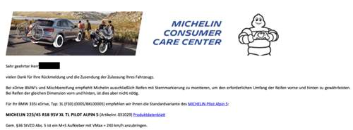 Michelin Homologation xDrive
