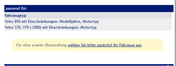 SUCHE... (Suchanfragen für Teile etc. für VOLVO 850, S70, V70/XC70 I, C70 I)