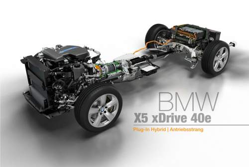 BMW steckt einen Vierzylinder-Benziner in den Plug-In-X5, dazu einen kleinen Stromer