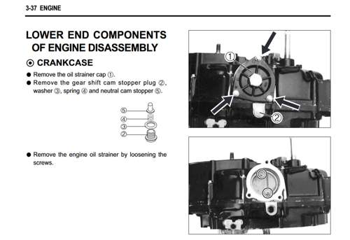 Unterseite des Motorblocks