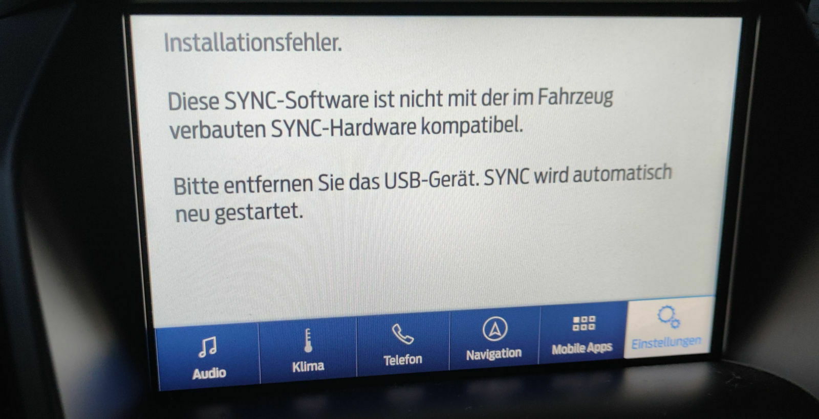 Sync 3.0 kann auf 3.4 geupdatet werden