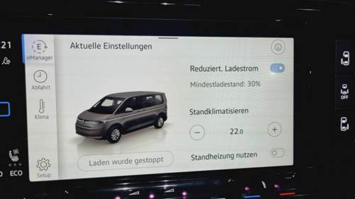 Reduzierte Ladeleistung im eManager