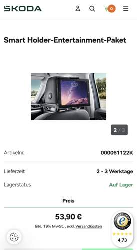 Tablethalterung Skoda