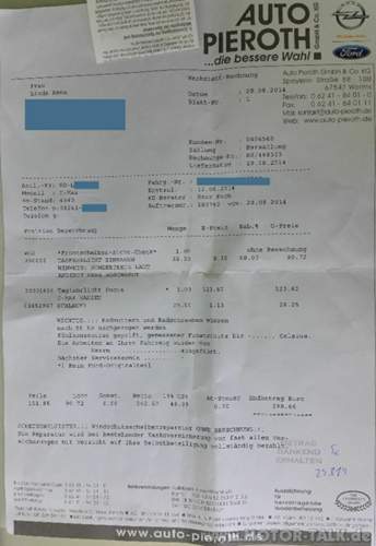 Rechnung C-Max