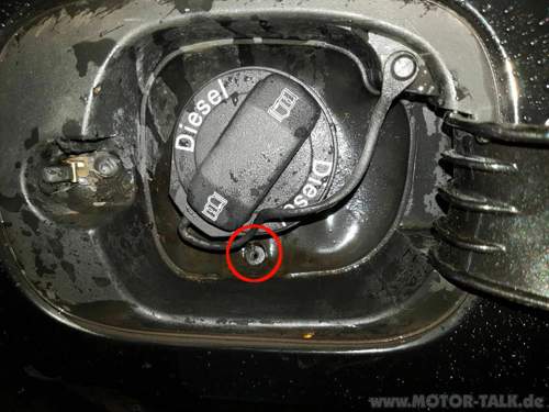 Abfluss-tankdeckel-mulde