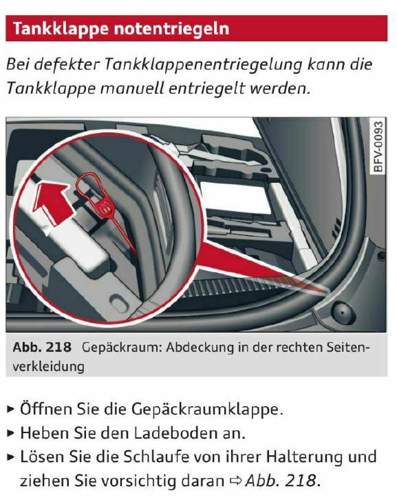 Tt-tankdeckel-notentriegeln