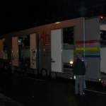 Transport der Tour-Fahrzeuge