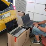 Der Meister und sein Equipment bei der Arbeit