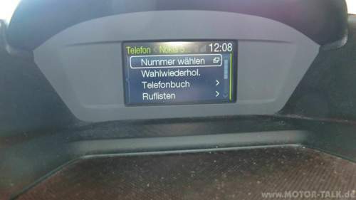 Menü nach Drücken "PHONE"