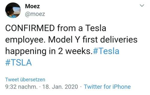 Model Y Deliveries
