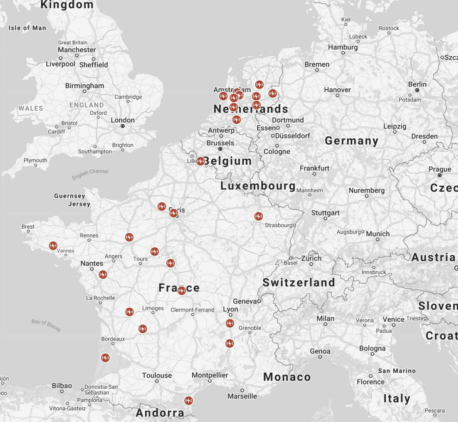 Tesla Supercharger Netzwerk